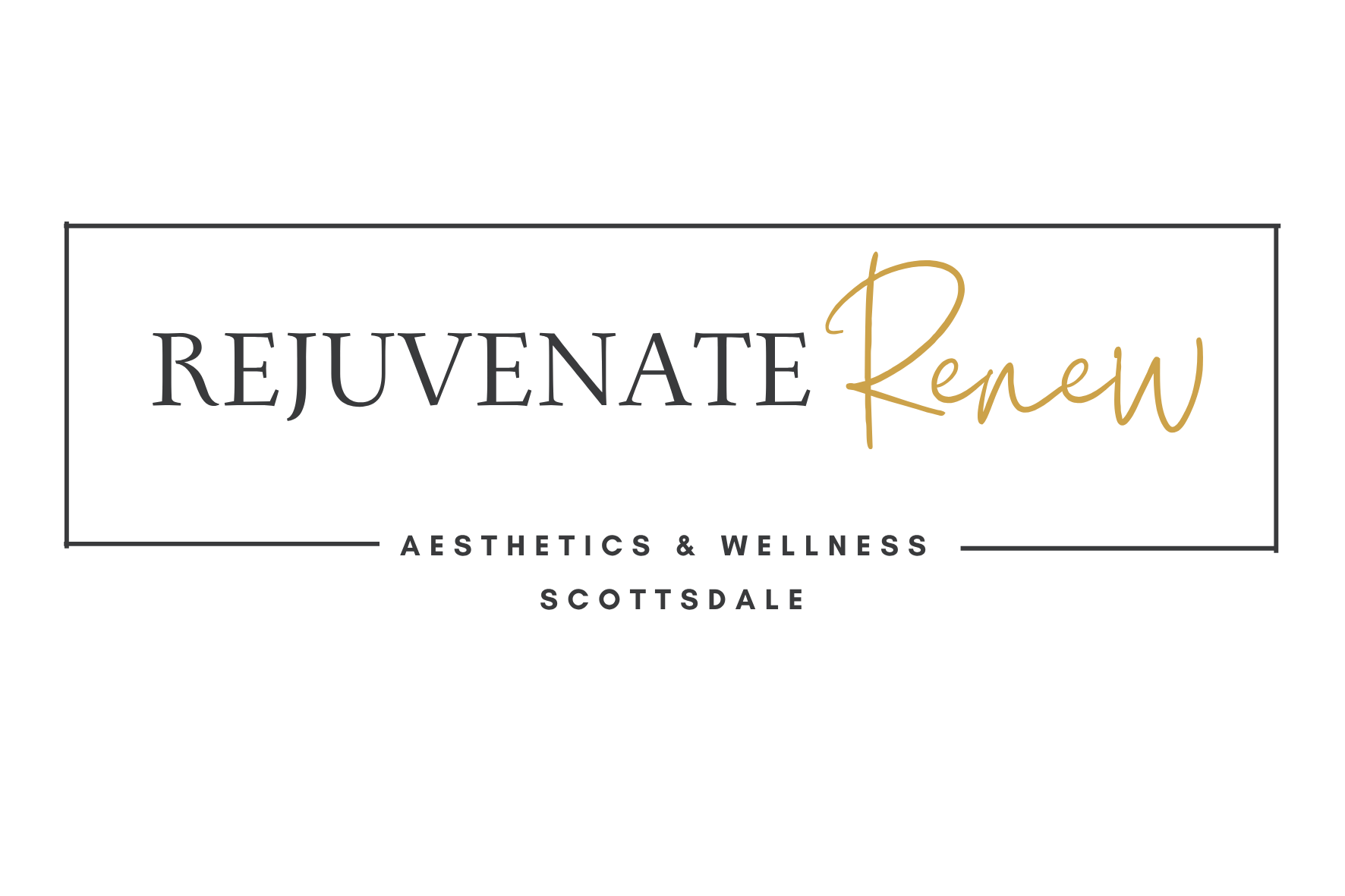 Rejuvenate Renew Aesthetics & Wellness logo, Scottsdale medical spa specializing in aesthetic treatments, wellness, and skin rejuvenation.